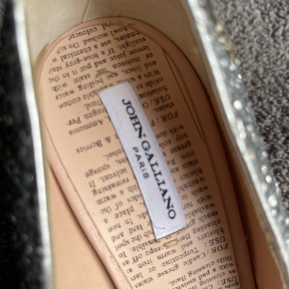 John Galliano silver glitter pumps Size 41 - Picture 7 of 7